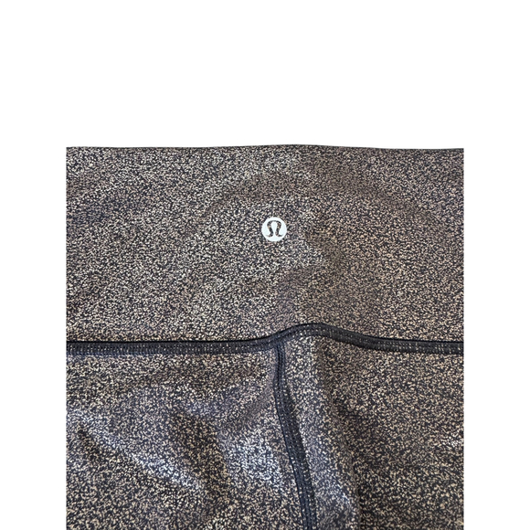Lululemon Wunder Under 21in Crop Leggings Black Copper Metallic Women's size 2 - Picture 4 of 6